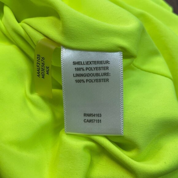 Andrew Marc New York Mini Dress 6 Bright Green Blue Sleeveless V-Neck Women's - Picture 11 of 11